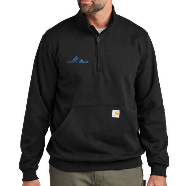 Printed  - Midweight 1/4 Zip Mock Neck Sweatshirt Thumbnail