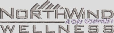 North Wind Wellness Gray Embroidery Logo